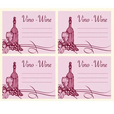 N°80 ETICHETTE ADESIVE VINTAGE PER BOTTIGLIE VINO - WINE