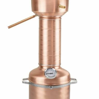 ALAMBICCO DISTILLATORE ESTRATTORE A COLONNA DA 5 LITRI IN RAME PER GRAPPA E IDROLATI