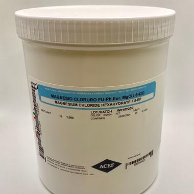 KG.1 Magnesio Cloruro Esaidrato E511 in Polvere Puro - Grado farmaceutico - Barattolo