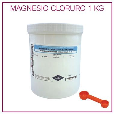 KG.1 Magnesio Cloruro Esaidrato E511 in Polvere Puro - Grado farmaceutico - Barattolo + un dosatore 